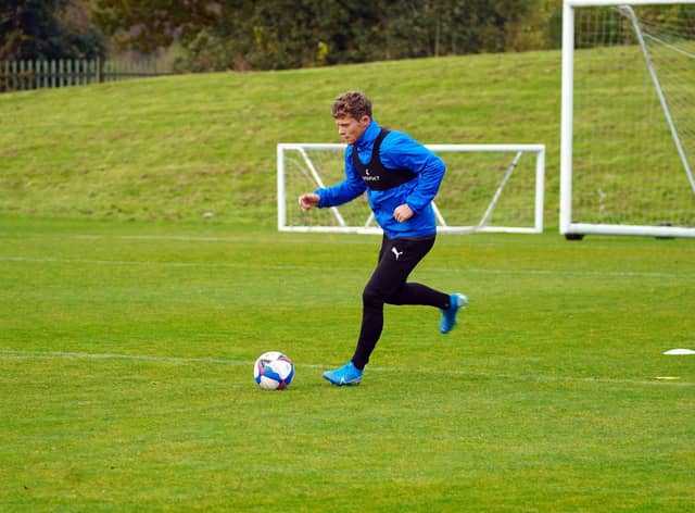 Matt Palmer gets stuck in at Christopher Park on Monday