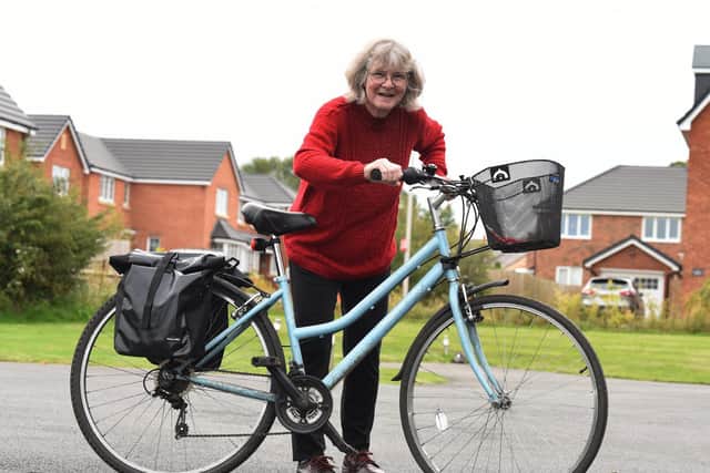 Sarah Gall now enjoys cycling