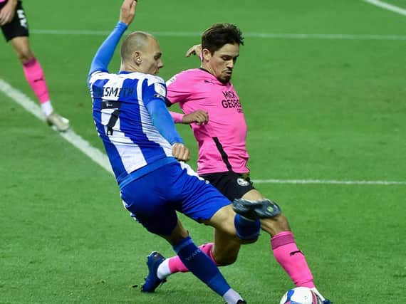 Kal Naismith in action against Peterborough