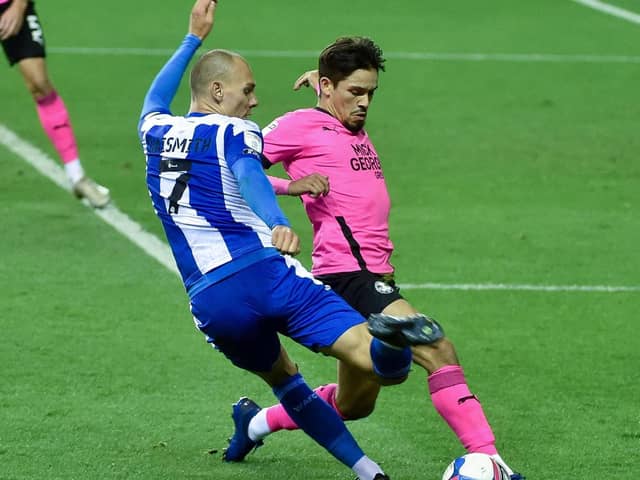 Kal Naismith in action against Peterborough