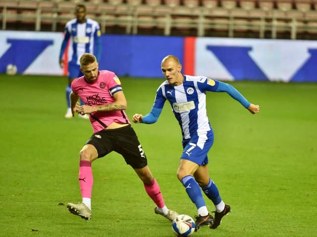 Kal Naismith in action against Peterborough