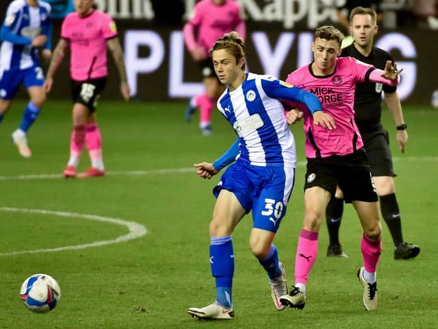 Thelo Aasgaard on his Latics debut against Peterborough