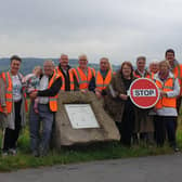 Residents protesting against the landfill plan