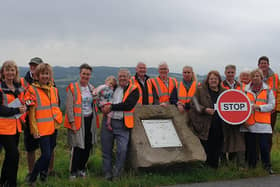 Residents protesting against the landfill plan