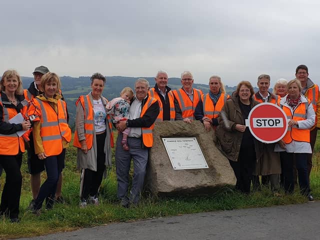 Residents protesting against the landfill plan