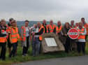 Residents protesting against the landfill plan