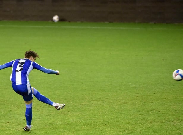 Tom Pearce scores against Port Vale in the EFL Trophy