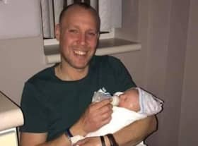 Mark with baby Corey