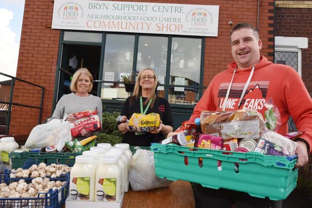 Anthea Caffrey, Gill Williams and Steve Jones, from Bryn Support Centre