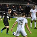 Matty Palmer in action against MK Dons