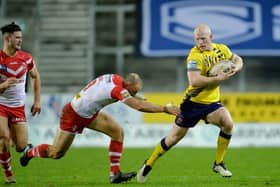 Liam Farrell in derby action