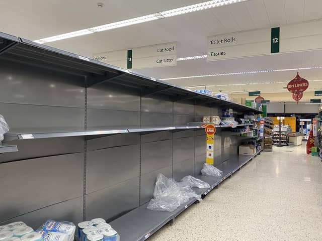 A number of social media users shared pictures as apparent panic buying began to take hold once more