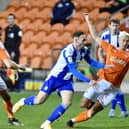 Dan Gardner in action at Blackpool