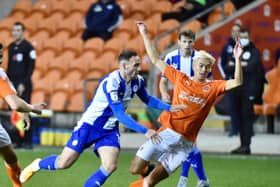 Dan Gardner in action at Blackpool