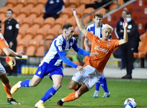 Dan Gardner in action at Blackpool in midweek