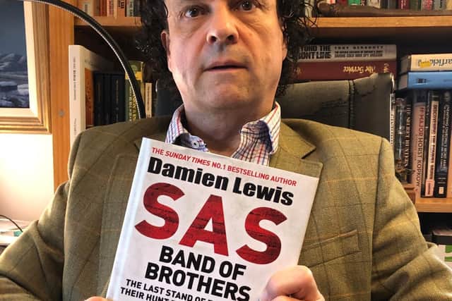 Author Damien Lewis with his new book