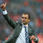 Roberto Martinez after picking up the FA Cup with Wigan Athletic