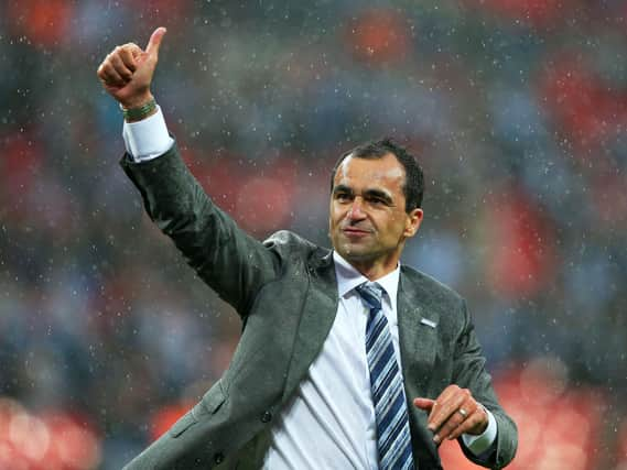 Roberto Martinez after picking up the FA Cup with Wigan Athletic