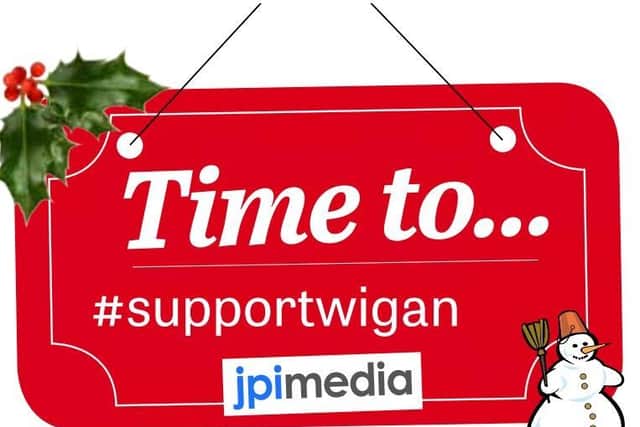 The logo for our Support Wigan campaign