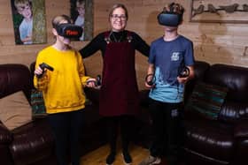Hayley Kearns, director of One Together CIC and top, with her children Emily (left) and Asher Scrutton (right). Photo: Kelvin Stuttard