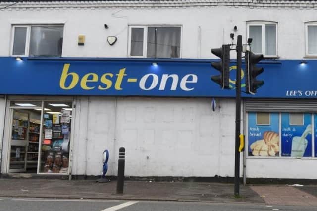 The exterior of Best One - Lee’s Off Licence in Leigh - plans have been submitted to demolish the building and rebuild