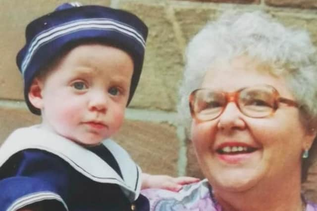 Alex with grandma Mary as a child