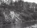Scene of the Red Scar fishing tragedy, which killed two anglers in November 1950 when the riverbank gave way