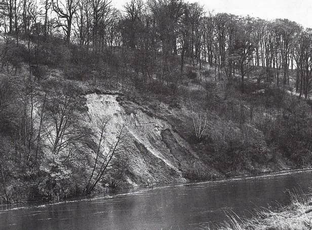 Scene of the Red Scar fishing tragedy, which killed two anglers in November 1950 when the riverbank gave way