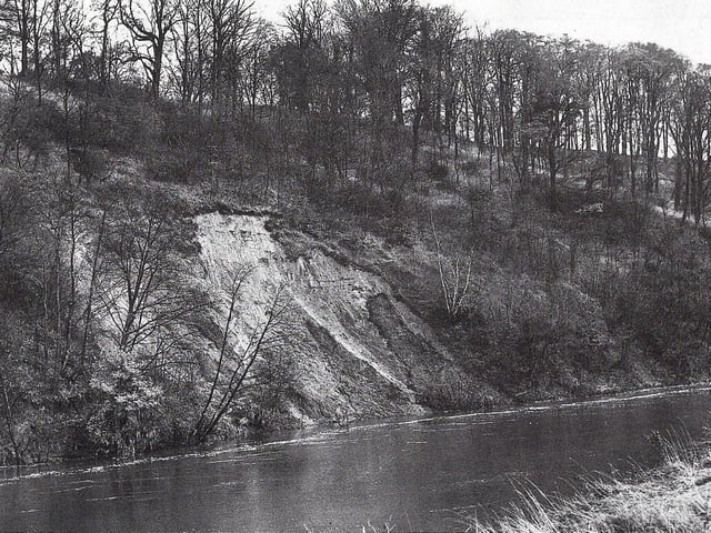 Scene of the Red Scar fishing tragedy, which killed two anglers in November 1950 when the riverbank gave way