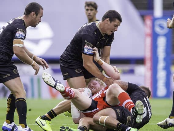 Joel Tomkins in action for Catalans