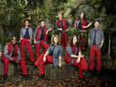 Jordan North (far right) with fellow stars in I'm a Celebrity...