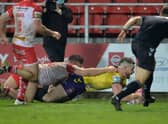 Jackson Hastings goes over for a try