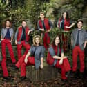 Jordan North (right) with some of his fellow campmates on I'm A Celebrity Get Me Out Of Here