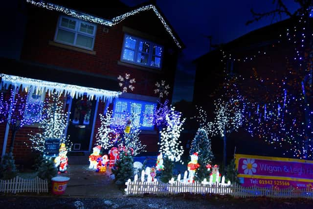 The winter wonderland at Mike Denaro's Hindley home