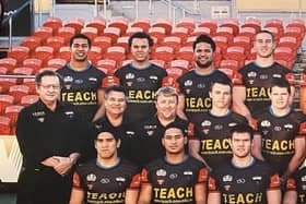 Willie Isa, backrow far left, and Lachlan Coote (middle row, far right) in a Penrith junior side together