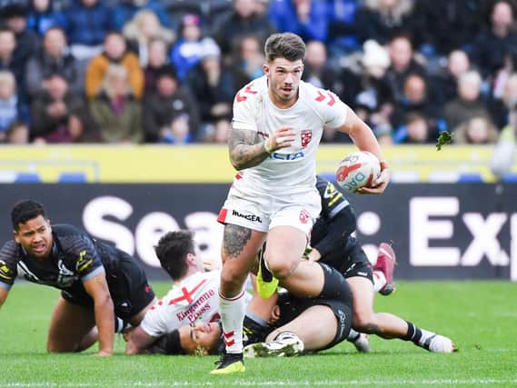 Oliver Gildart stunned a stunning try on his England debut at Hull