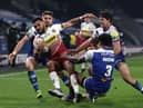 Bevan French is held up short of the line