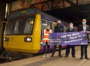 The last Northern Pacer to carry customers being bid a final farewell on its last journey