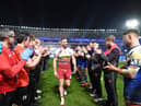 Sean O'Loughlin leaves the pitch to a guard of honour