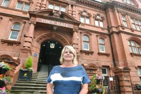 Alison McKenzie-Folan outside Wigan Town Hall