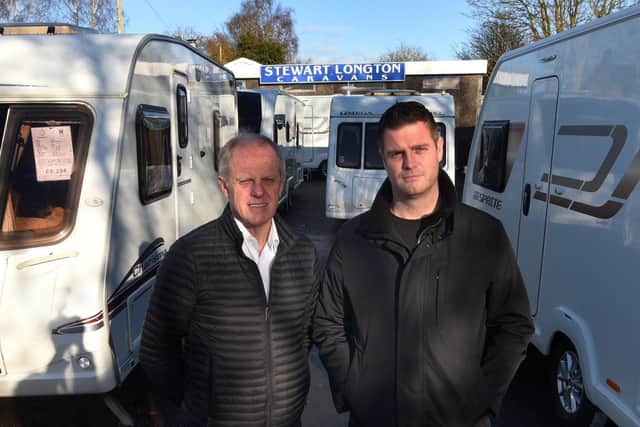 Gary Hall and son Daryl, owners of Stewart Longton Caravans