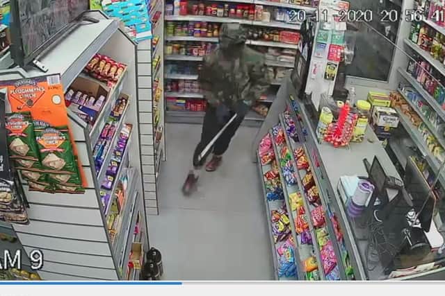 Images from the robbery in Chapel Street, Leigh