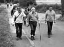 Wigan Rotary Club members on their sponsored walk IN 1976