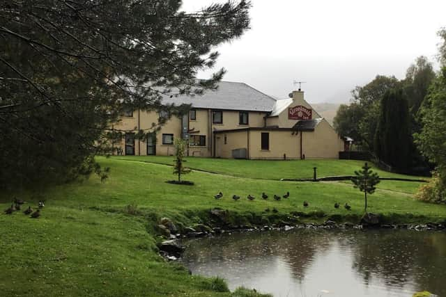 The inn has a pleasant garden with pond