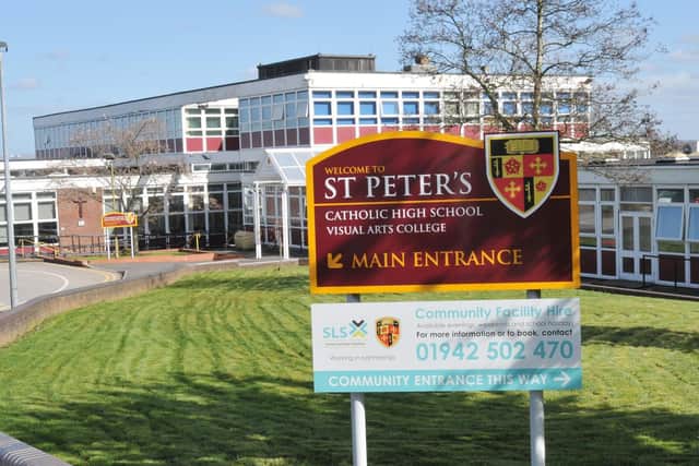 St Peter's Catholic High School has issued a stranger danger warning