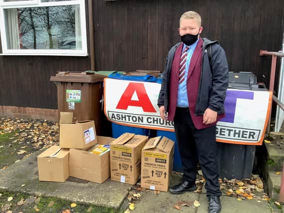 Jack Hardy has raised money and collected goods for a foodbank