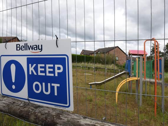 The children's play area on Bexhill Drive in Hindley Green