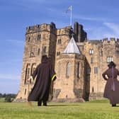 Trainee wizards at Alnwick Castle in Northumberland