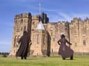 Trainee wizards at Alnwick Castle in Northumberland