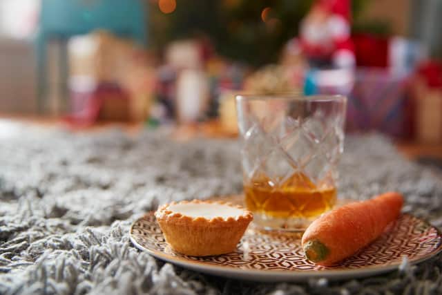 Sherry, a mince pie and a carrot left out on Christmas Eve. Photo by Shutterstock
